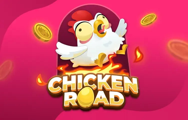 Chicken Road slot logo by InOut at Vegasino CasinoChicken Road