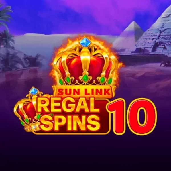 Regal Spins 10 game by PatePlay – logo hosted on Vegasino Casino