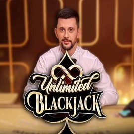 Official Live Casino logo: Unlimited Blackjack by Ezugi at Vegasino Casino